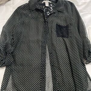 Black and White Polka Dot Blouse